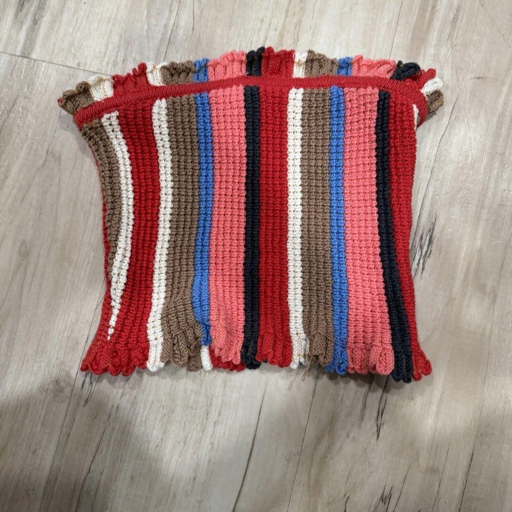 Women’s Urban Outfitters Crop Top Shirt Multicolor Size Small Knit Rainbow